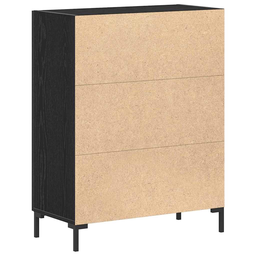 Sideboard Sort eg 69,5 x 34 x 90 cm Konstrueret træ