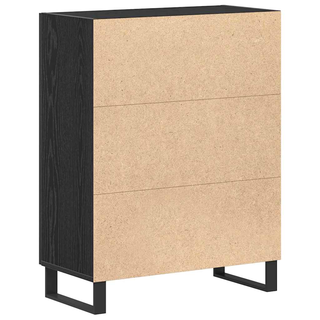 Sideboard Sort eg 69,5 x 34 x 90 cm Konstrueret træ