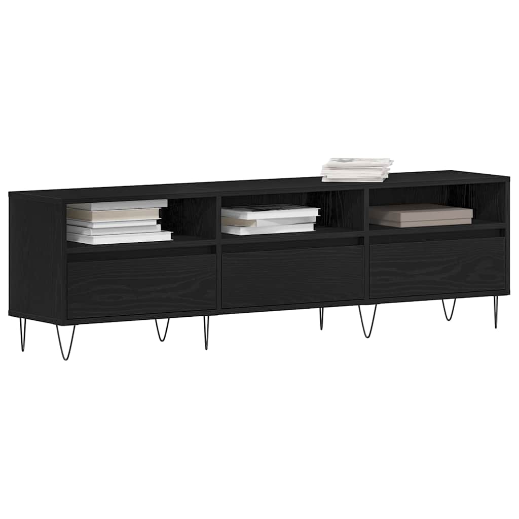 TV-skab 150 x 30 x 44,5 cm Sort eg Konstrueret træ