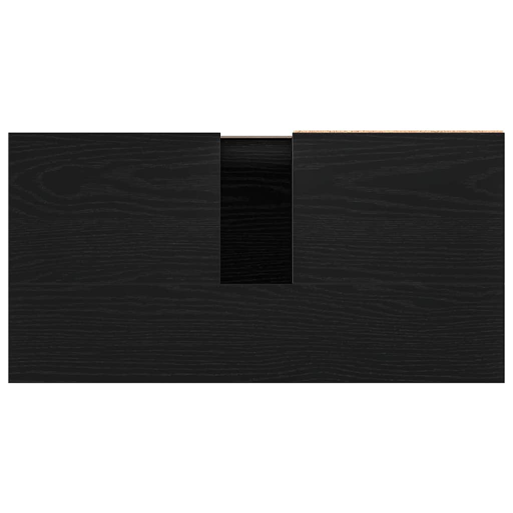 Badeværelsesskabsunder Sort eg 65 x 33 x 60 cm Konstrueret træ