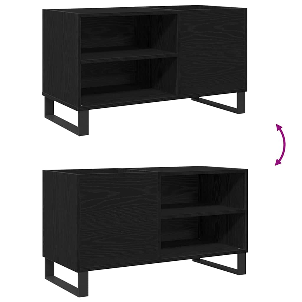 Pladeskab Sort eg 85 x 38 x 48 cm Konstrueret træ