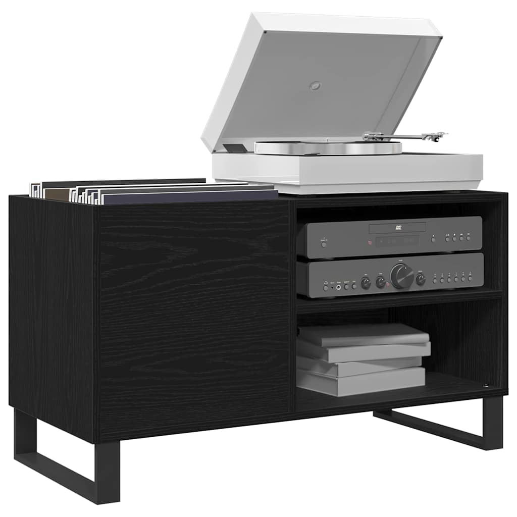 Pladeskab Sort eg 85 x 38 x 48 cm Konstrueret træ