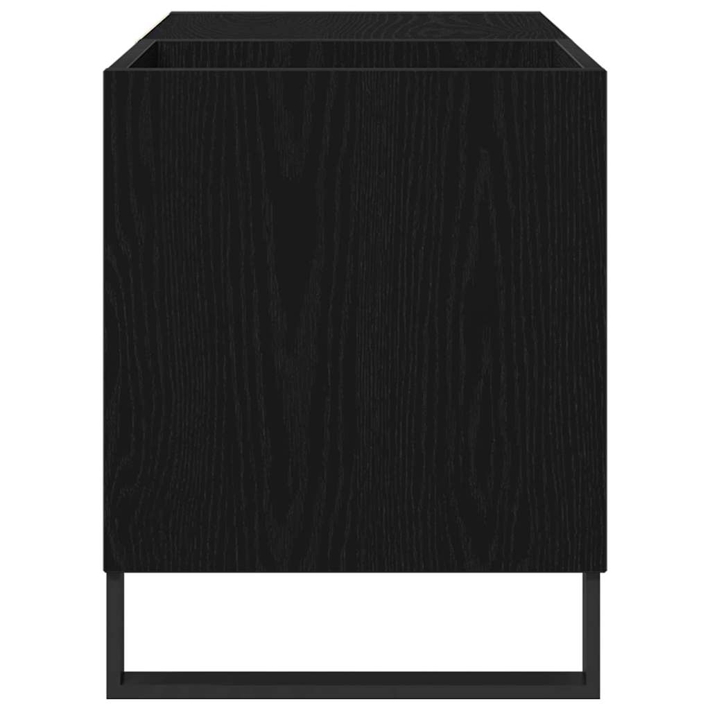 Pladeskab Sort eg 85 x 38 x 48 cm Konstrueret træ