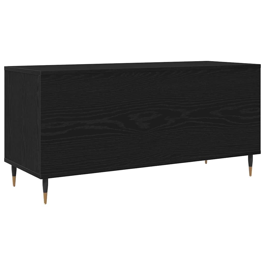 Pladeskab Sort eg 100 x 38 x 48 cm Konstrueret træ