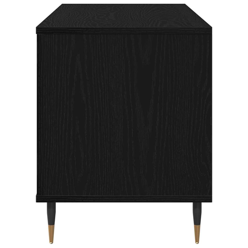 Pladeskab Sort eg 100 x 38 x 48 cm Konstrueret træ