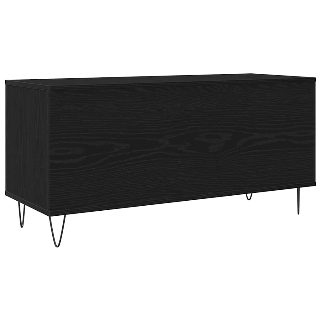 Pladeskab Sort eg 100 x 38 x 48 cm Konstrueret træ