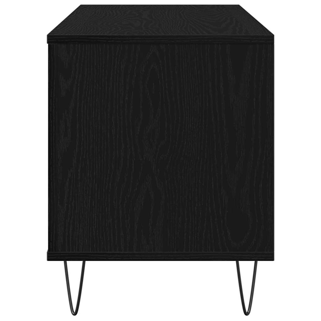 Pladeskab Sort eg 100 x 38 x 48 cm Konstrueret træ