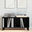 Pladeskab Sort eg 100 x 38 x 48 cm Konstrueret træ