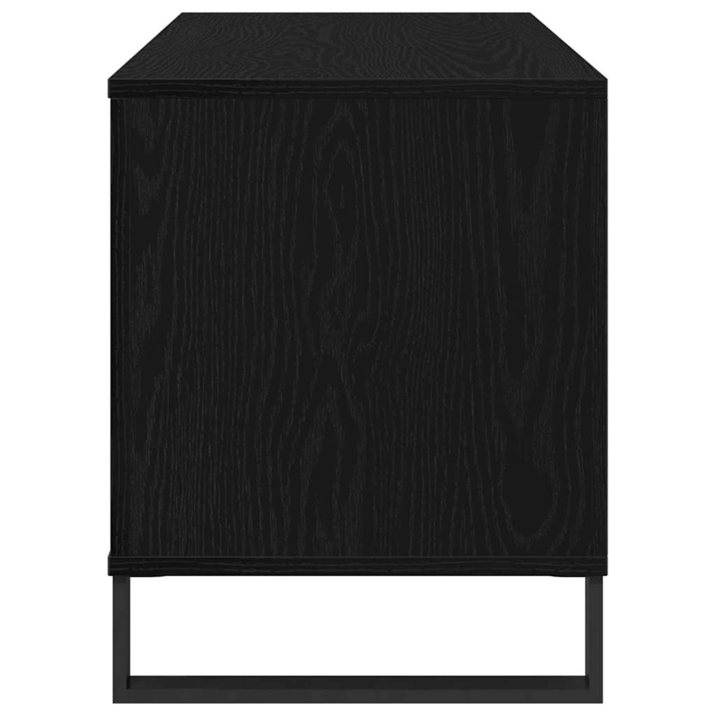Pladeskab Sort eg 100 x 38 x 48 cm Konstrueret træ
