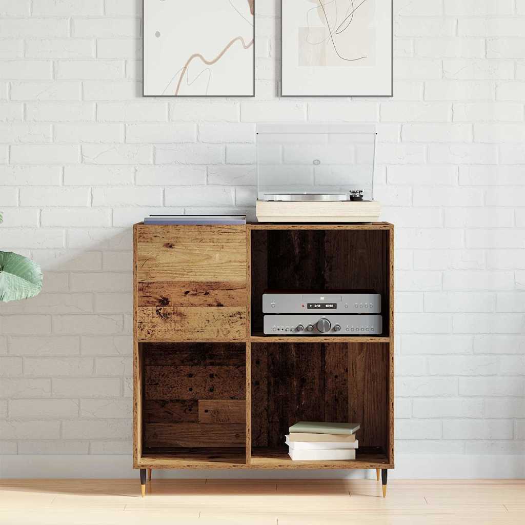 Pladeskab Gammelt træ 85 x 38 x 89 cm Konstrueret træ