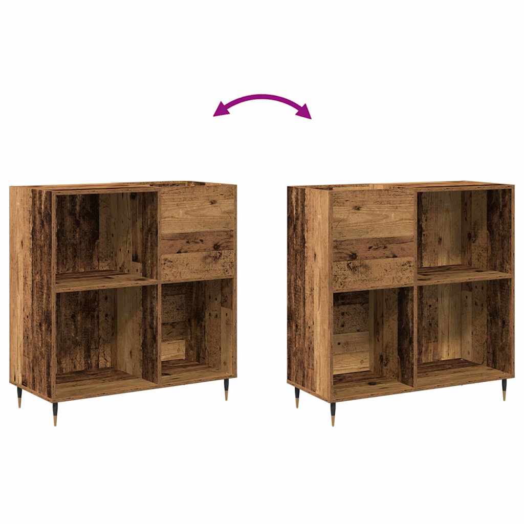 Pladeskab Gammelt træ 85 x 38 x 89 cm Konstrueret træ