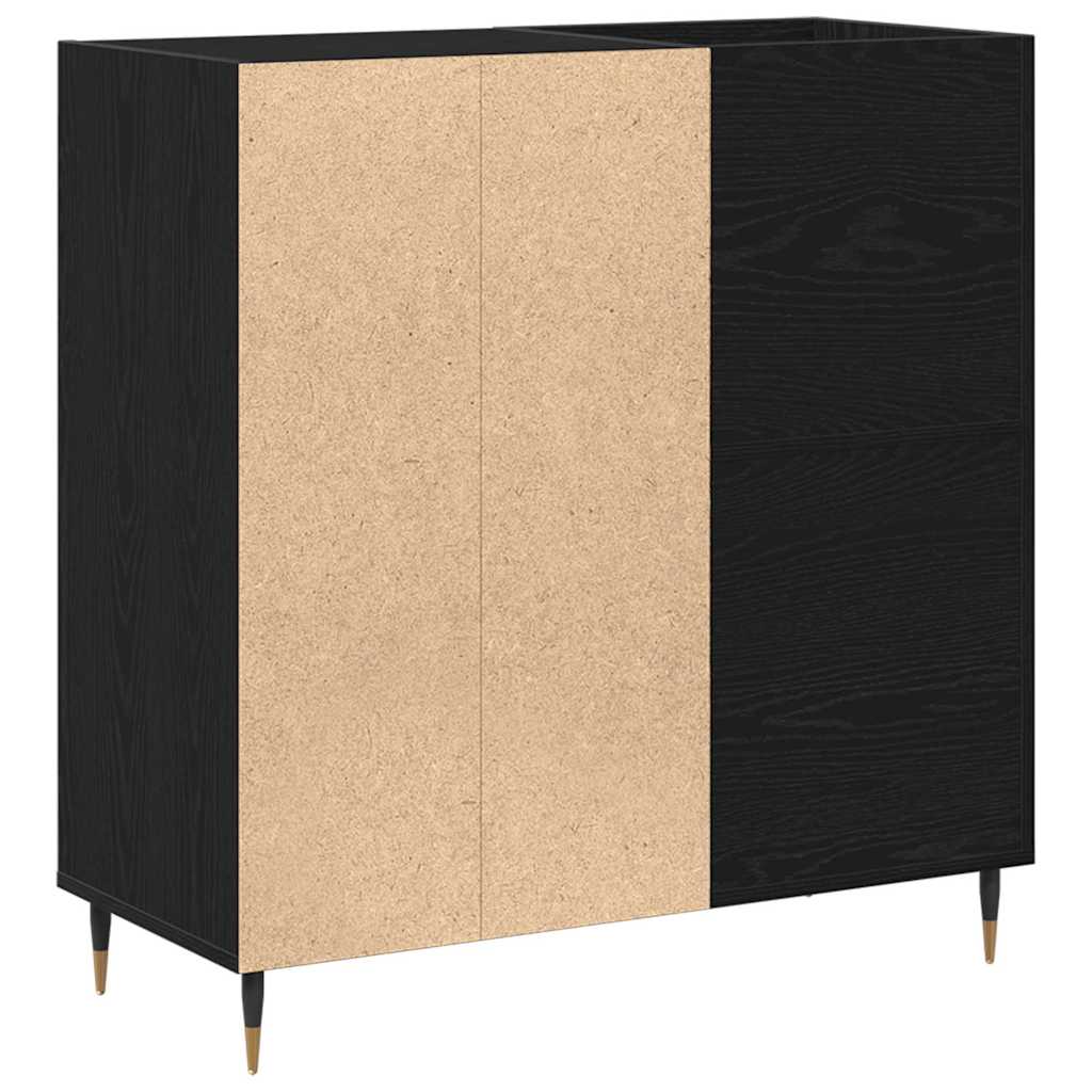 Pladeskab Sort eg 85 x 38 x 89 cm Konstrueret træ