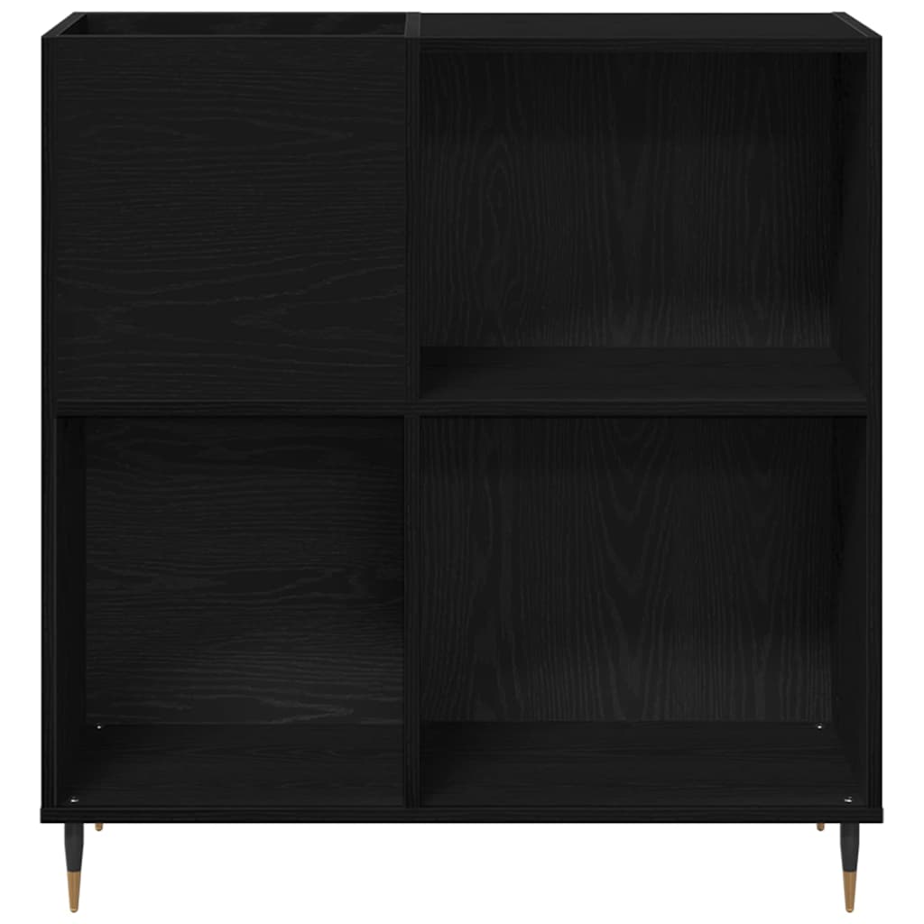 Pladeskab Sort eg 85 x 38 x 89 cm Konstrueret træ