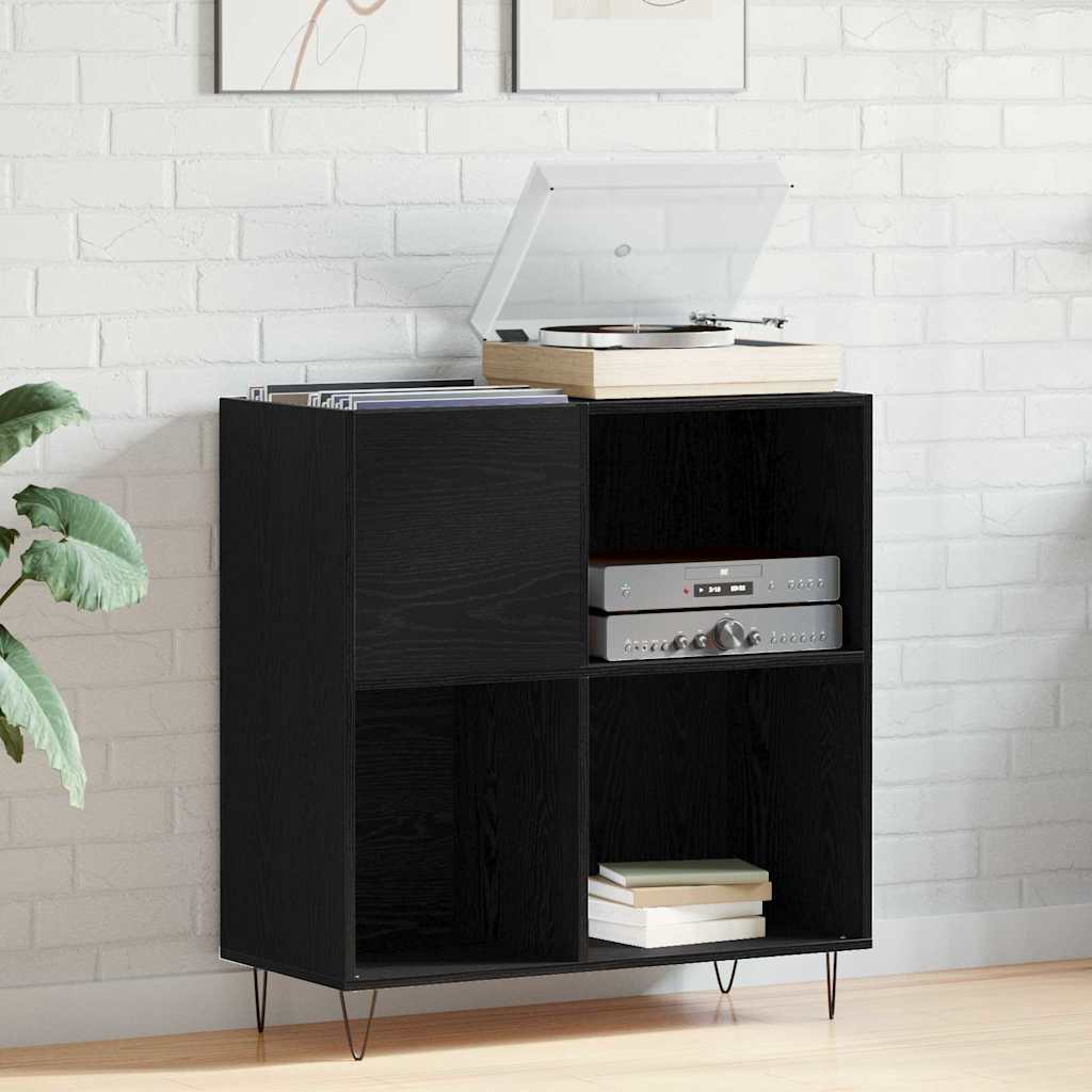 Pladeskab Sort eg 85 x 38 x 89 cm Konstrueret træ