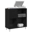 Pladeskab Sort eg 85 x 38 x 89 cm Konstrueret træ