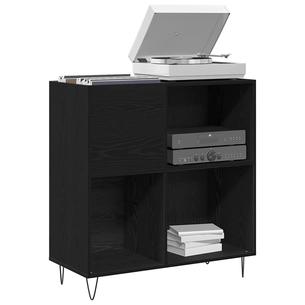 Pladeskab Sort eg 85 x 38 x 89 cm Konstrueret træ