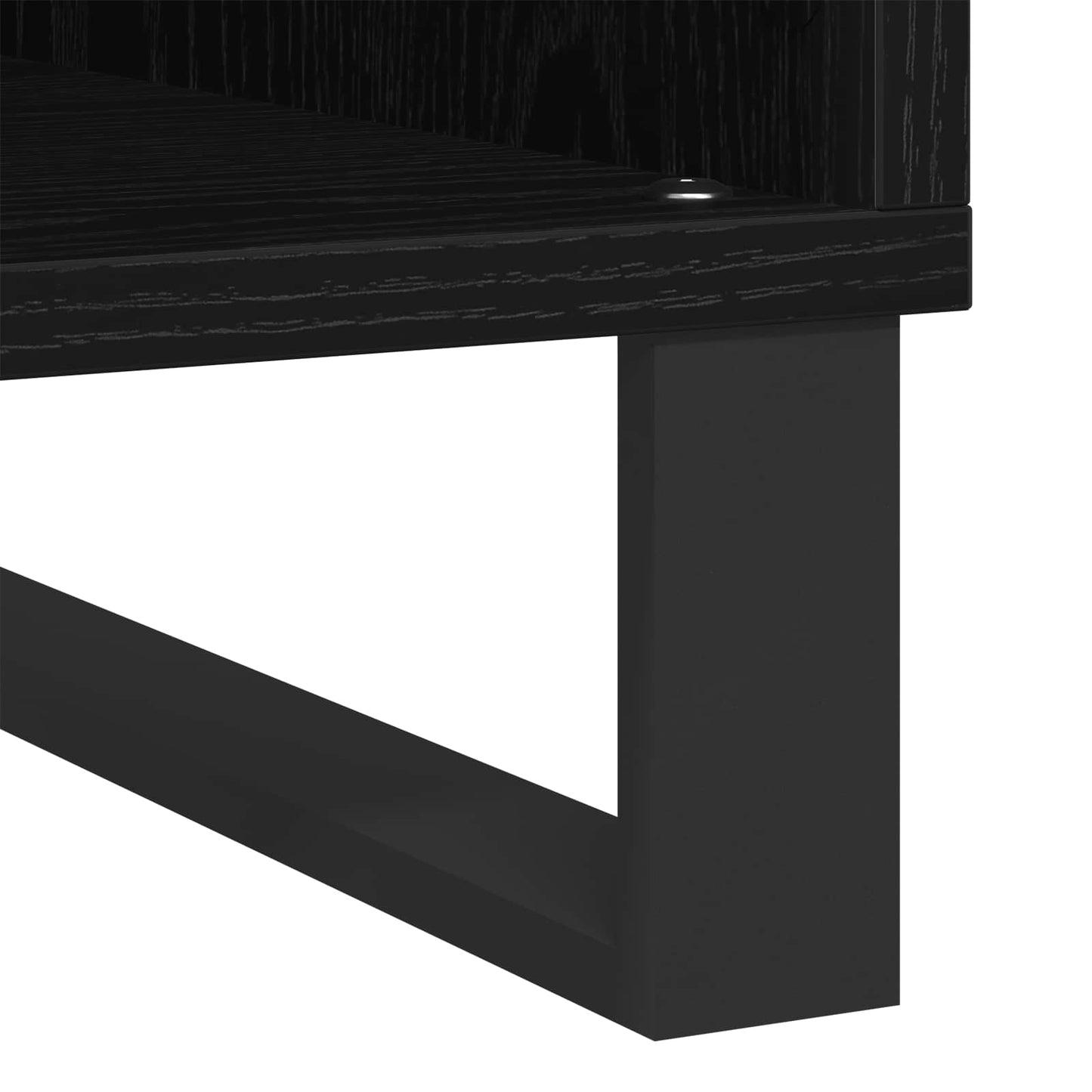 Pladeskab Sort eg 84,5 x 38 x 89 cm Konstrueret træ