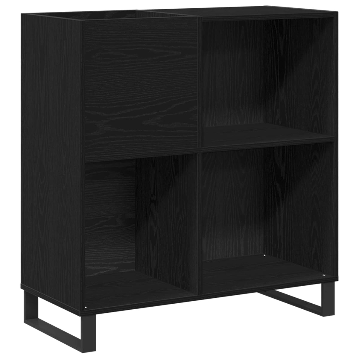 Pladeskab Sort eg 84,5 x 38 x 89 cm Konstrueret træ