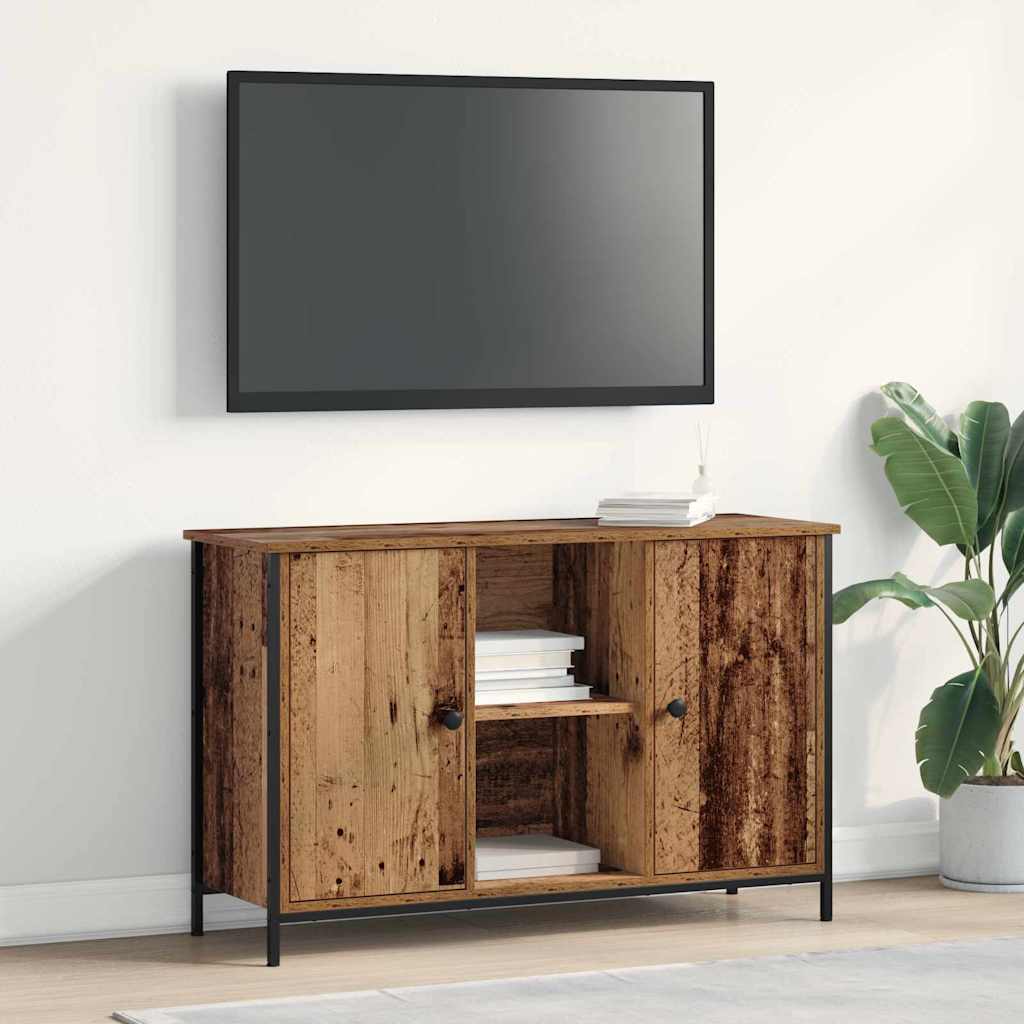 TV-møbelsæt 101 x 35 x 65 cm Gammelt træ Konstrueret træ