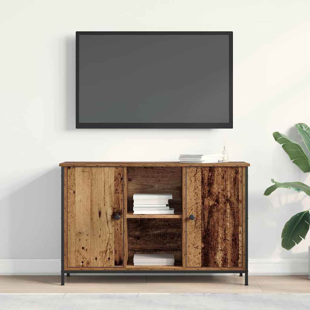 TV-møbelsæt 101 x 35 x 65 cm Gammelt træ Konstrueret træ