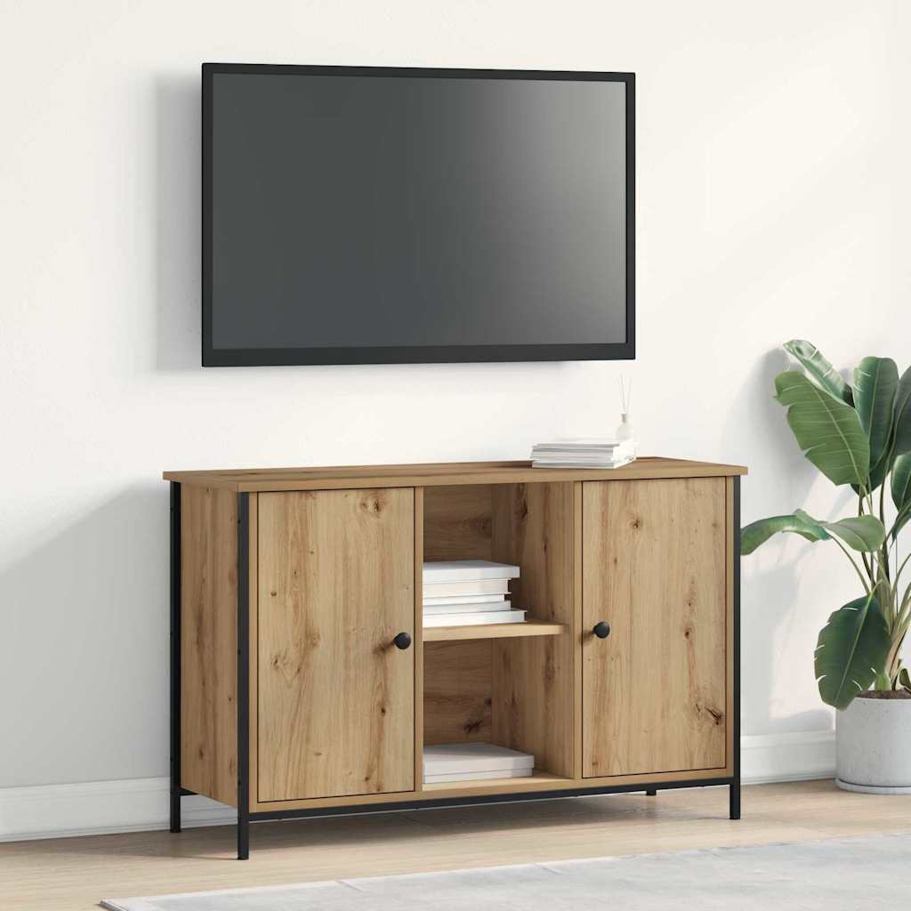 TV-møbelsæt 101 x 35 x 65 cm Artisan Egetræ Konstrueret træ
