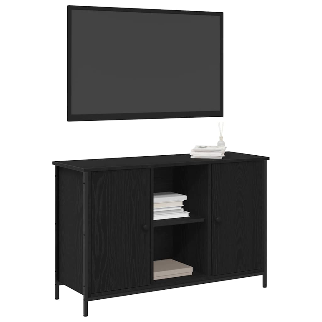 TV-møbelsæt 101 x 35 x 65 cm Sort eg Konstrueret træ
