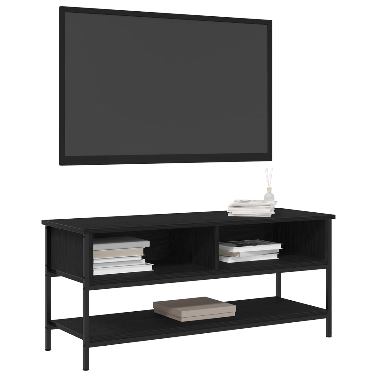 TV-møbelsæt 100 x 35 x 45 cm Sort eg Konstrueret træ
