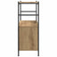 Bogreol 80 x 30 x 78,5 cm Konstrueret træ Artisan Egetræ