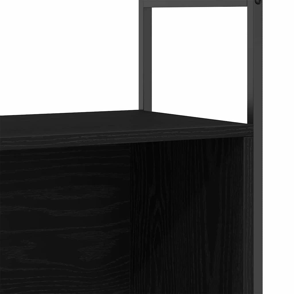 Bogreol 80 x 30 x 78,5 cm Konstrueret træ Sort eg