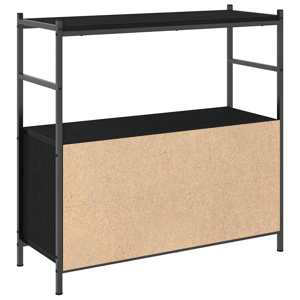 Bogreol 80 x 30 x 78,5 cm Konstrueret træ Sort eg