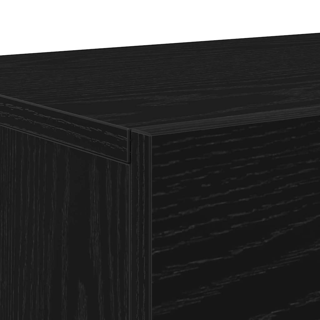 TV-møbelsæt 150 x 30 x 50 cm Sort eg Konstrueret træ