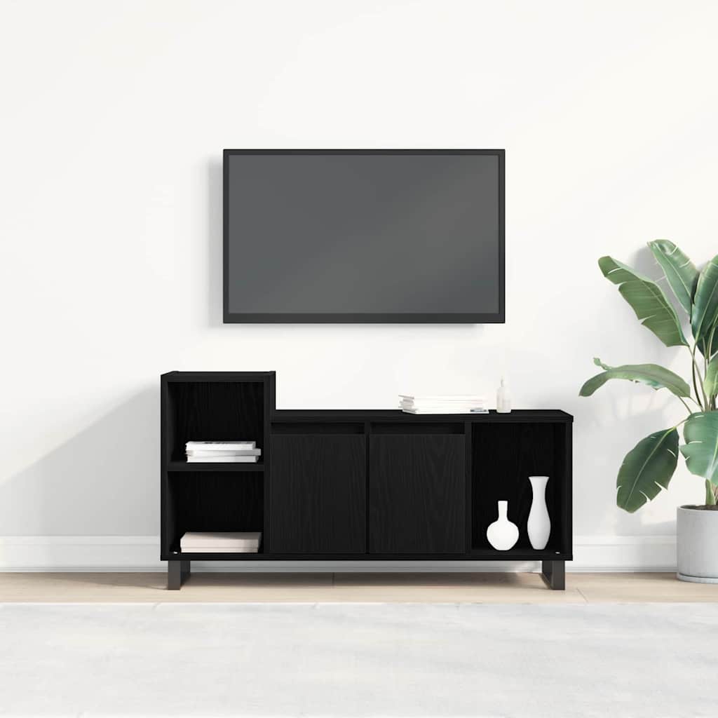 TV-møbelsæt 100 x 35 x 55 cm Sort eg Konstrueret træ