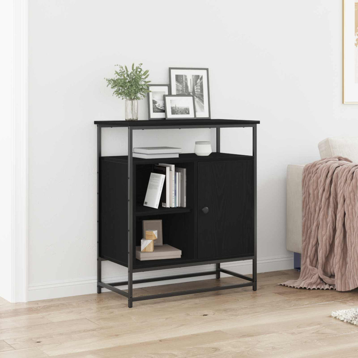 Sideboard Sort eg 69 x 35 x 80 cm Konstrueret træ