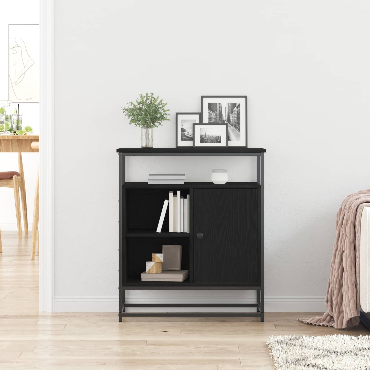 Sideboard Sort eg 69 x 35 x 80 cm Konstrueret træ