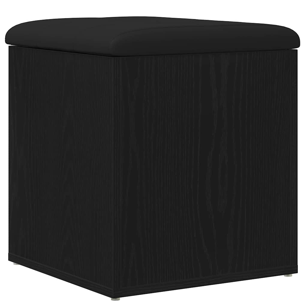 Opbevaringsbænk Sort eg 42 x 42 x 45 cm Konstrueret træ