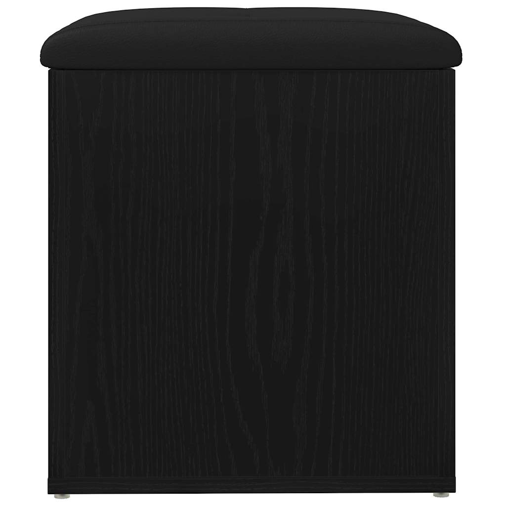 Opbevaringsbænk Sort eg 42 x 42 x 45 cm Konstrueret træ