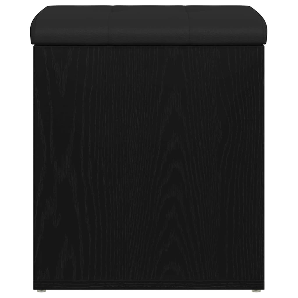 Opbevaringsbænk Sort eg 42 x 42 x 45 cm Konstrueret træ