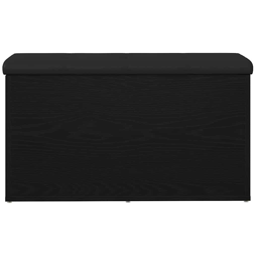 Opbevaringsbænk Sort eg 82 x 42 x 45 cm Konstrueret træ