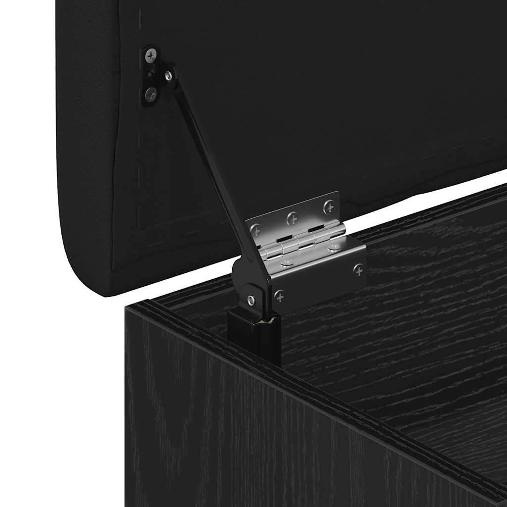 Opbevaringsbænk Sort eg 102 x 42 x 45 cm Konstrueret træ