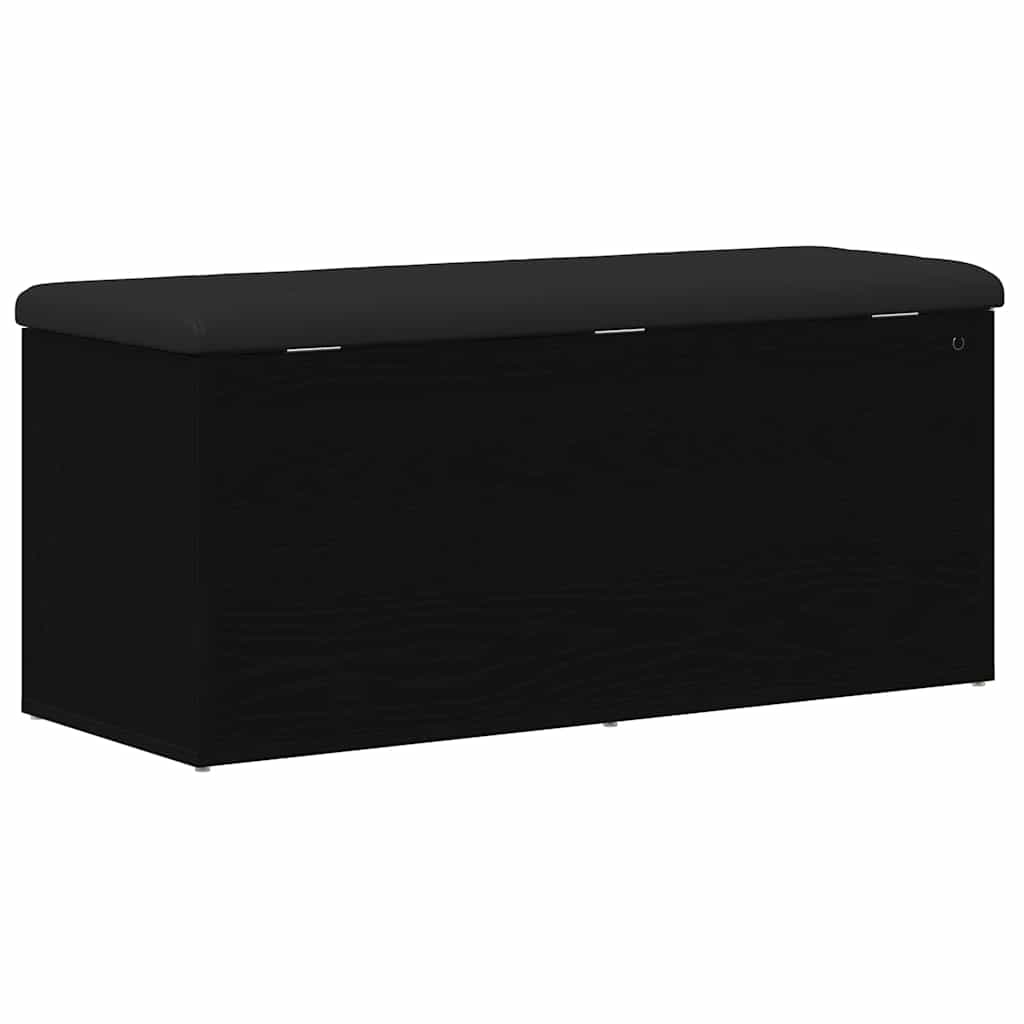 Opbevaringsbænk Sort eg 102 x 42 x 45 cm Konstrueret træ