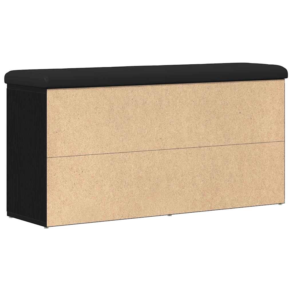 Sko bænk Sort eg 102 x 32 x 50 cm Konstrueret træ