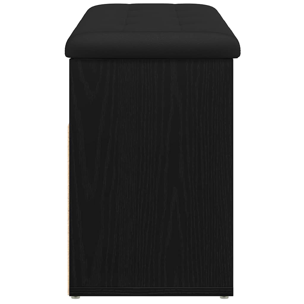 Sko bænk Sort 80 x 30 x 45 cm Konstrueret træ
