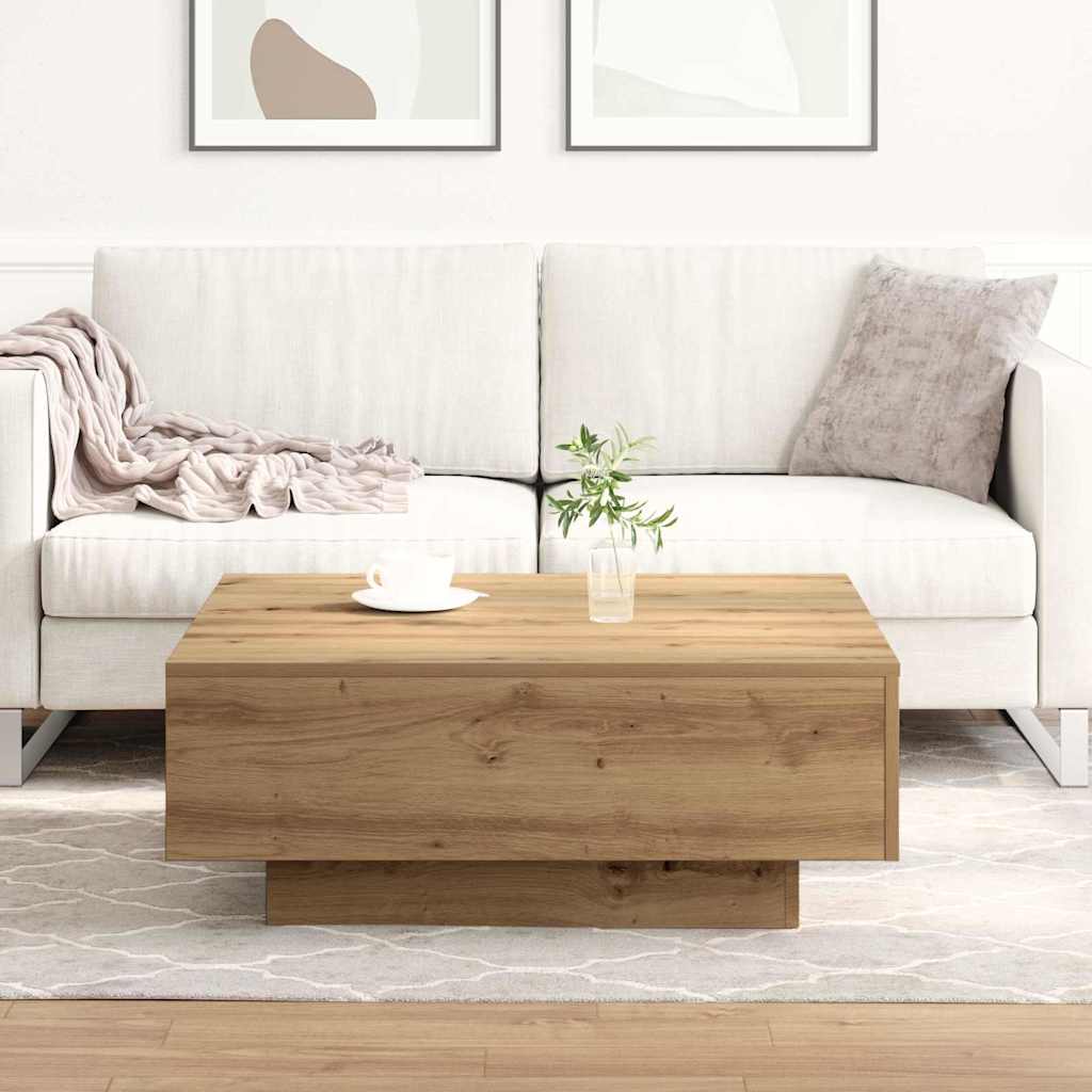 Sofabord Artisan Egetræ 80 x 80 x 31 cm