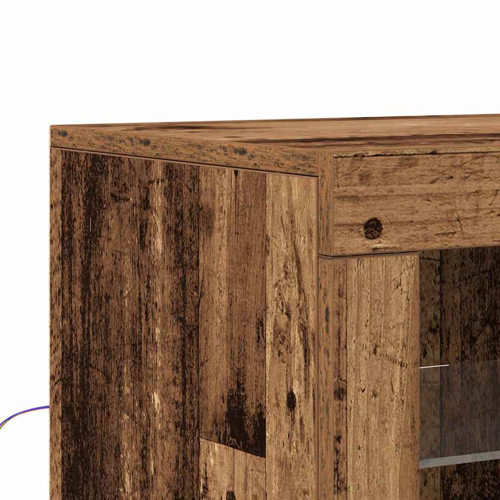 LED Sideboard Brun 60,5 x 37 x 67 cm Konstrueret træ