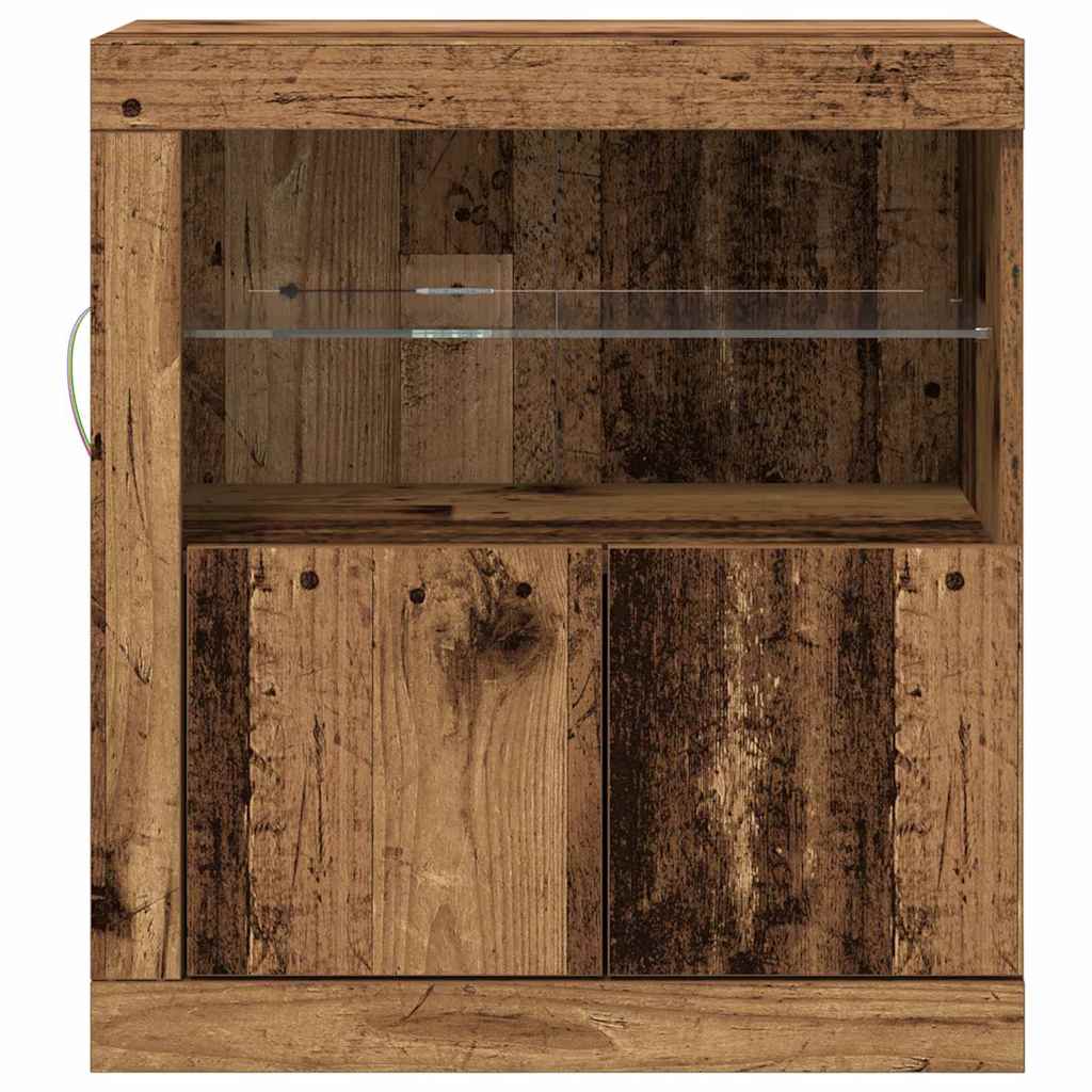 LED Sideboard Brun 60,5 x 37 x 67 cm Konstrueret træ