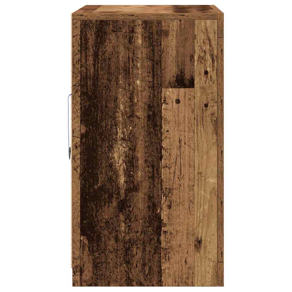 LED Sideboard Brun 60,5 x 37 x 67 cm Konstrueret træ