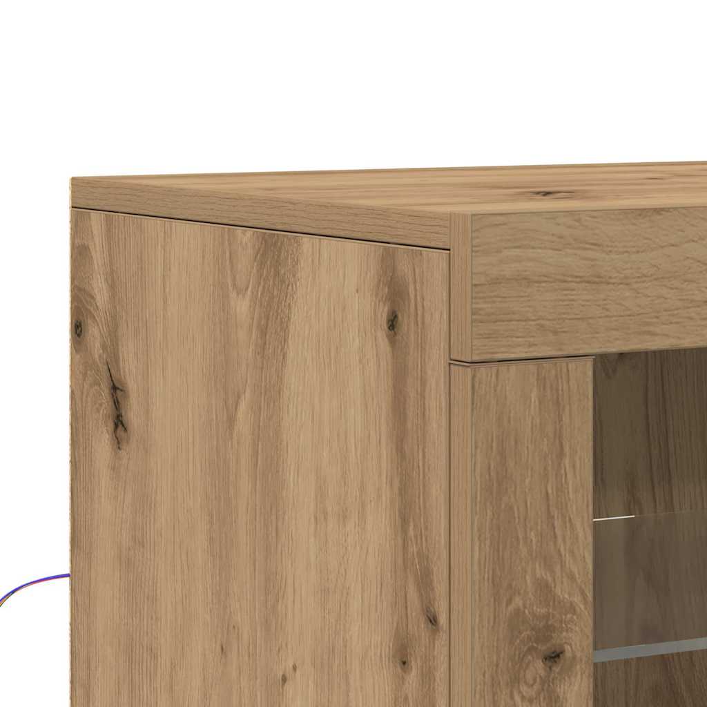 LED Sideboard Brun 60,5 x 37 x 67 cm Konstrueret træ