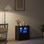 LED Sideboard Sort 60,5 x 37 x 67 cm Konstrueret træ