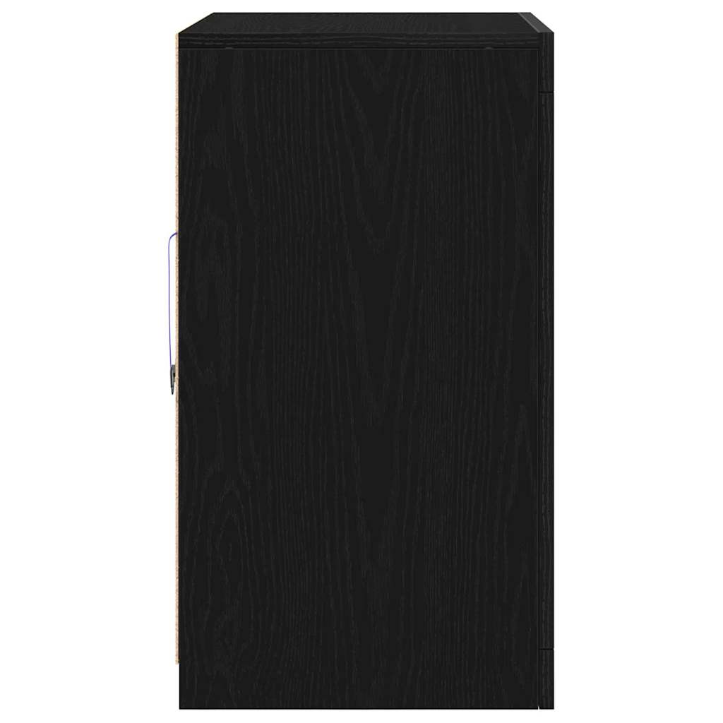 LED Sideboard Sort 60,5 x 37 x 67 cm Konstrueret træ