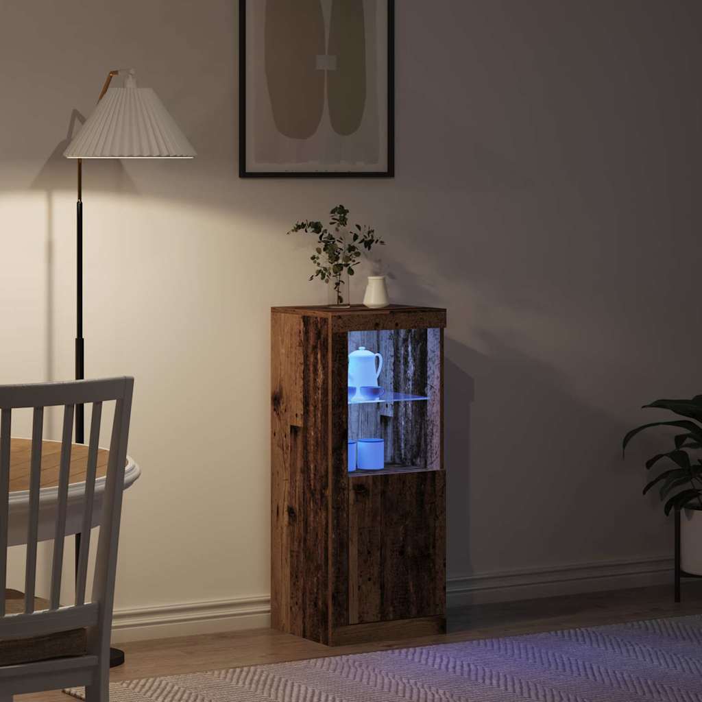 LED Sideboard Brun 41 x 37 x 100 cm Konstrueret træ